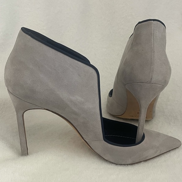 Manolo Blahnik🦋 Grey Espedal Collar Pointed Toe - Picture 2 of 7